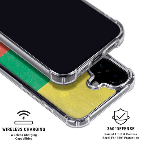 Lithuania Flag Distressed iPhone 17 Clear Case